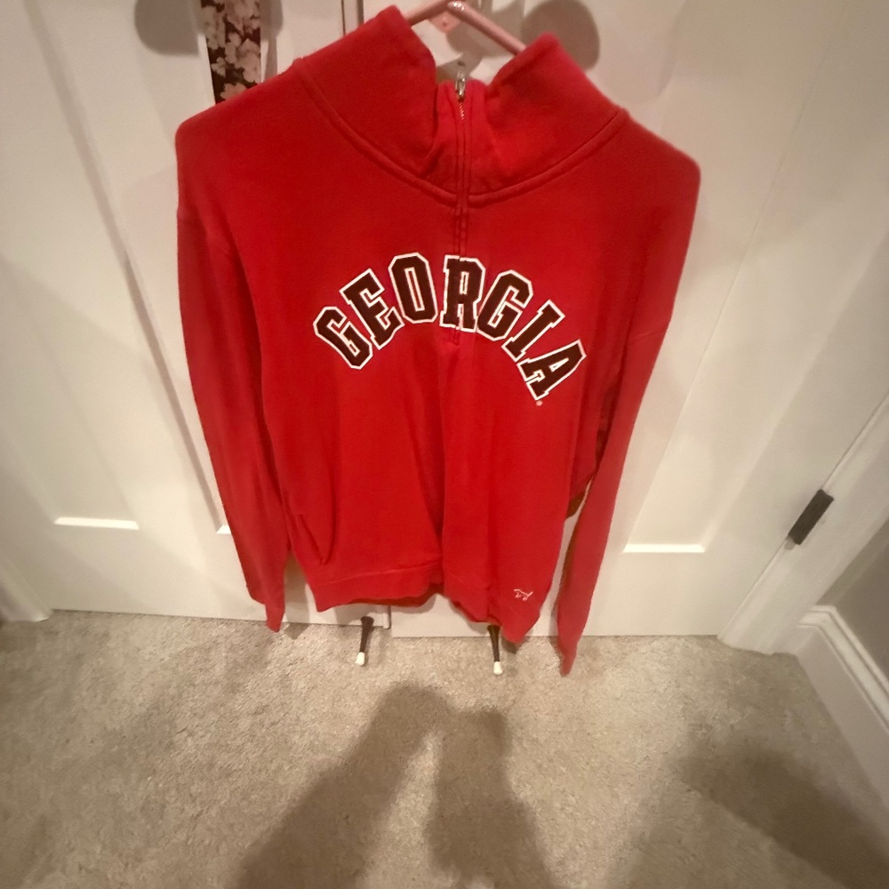 University of Georgia zip up PINK small